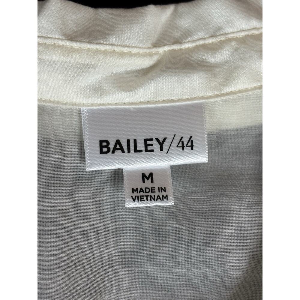 Bailey 44 Sheer Button Down Cream Medium Rhinesto… - image 3